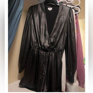 Black Metallic Boutique Romper